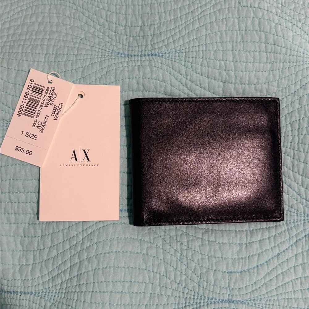 Armani Exchange Black Leather Wallet